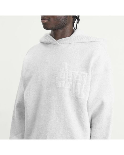 Annie Hood Gray Knit Hoodie for men