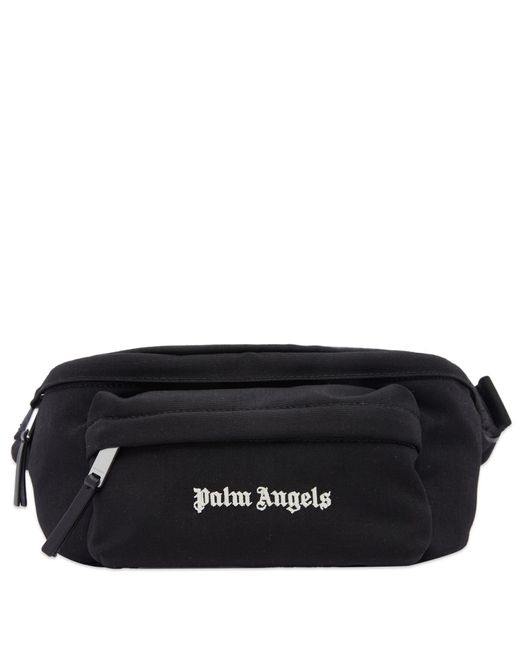Palm Angels Black Cordura Logo Cross Body Bag for men