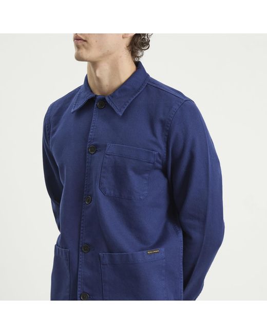 Nudie Jeans Blue Nudie Barney Worker Jacket for men