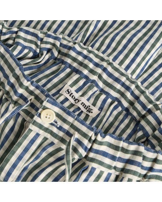 STORY mfg. Blue Check Bridge Shorts