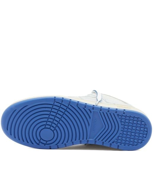 Represent Blue Reptor Leather Sneakers for men
