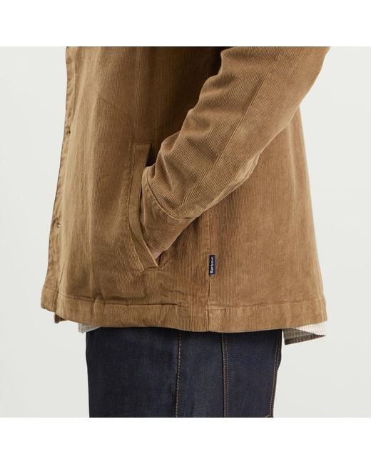 Barbour Brown Cord Overshirt for men