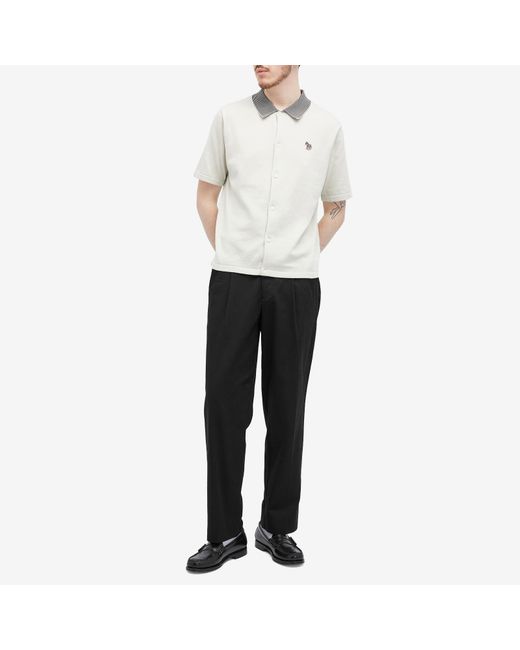 Paul Smith White Short Sleeve Knit Shirt for men