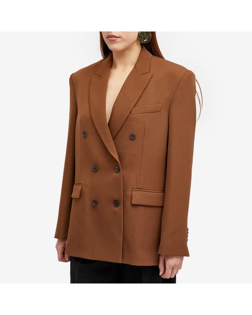 Wardrobe NYC Brown Double Breasted Blazer