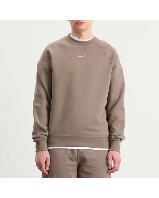 Nike Brown X Nocta Cardinal Stock Crew Fleece Sweatshirt for men