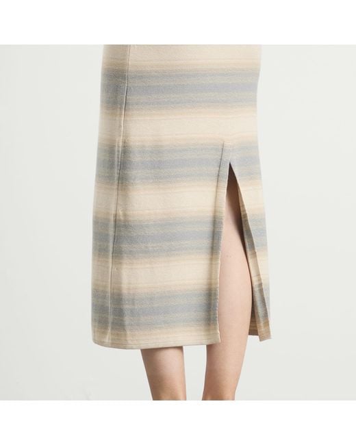 Auralee Natural Gradient Stripe Knit Dress