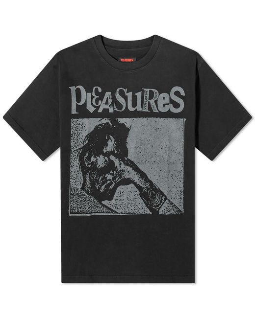 Pleasures Black Gouge Heavyweight T-Shirt for men