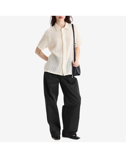 DUNST White Crochet Shirt