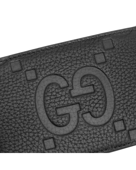 Gucci Black Gg Jumbo Leather Int 866 Card Case for men