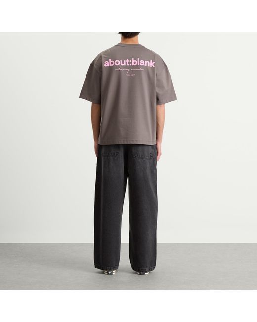 About Blank Brown Box Logo T-Shirt for men