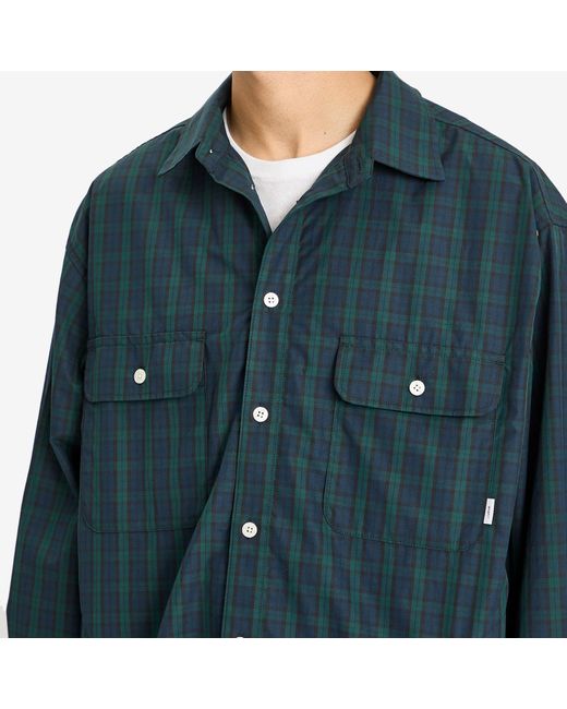 トップス doubleW broadcloth trad check shirt OVY WTAPS Broadcloth Watch Check Shirt in Blue for Men | Lyst