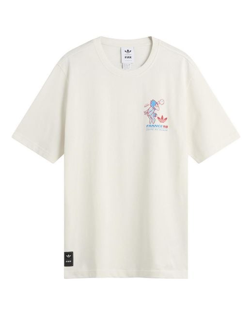 Adidas White Footix Mascot T-Shirt for men