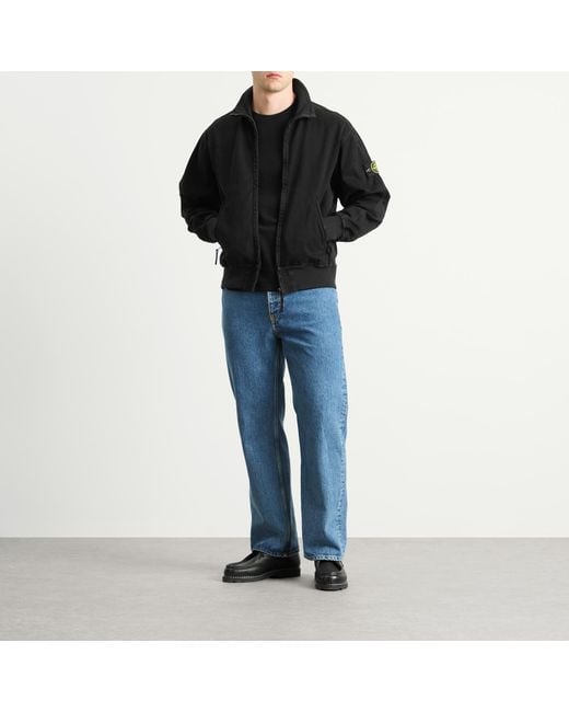 Stone Island Old Effect Harrington Jacket in Black for Men