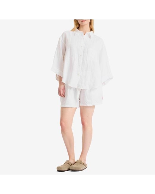 Deiji Studios White 03 Linen Pyjama Set