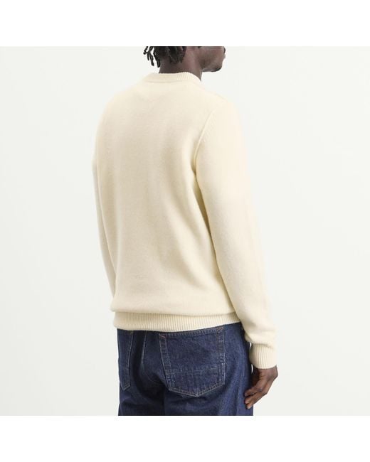 Stone Island White Lambswool Jumper for men