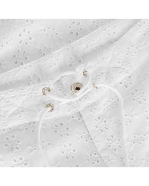 Fruity Booty White Broderie Capri Pants