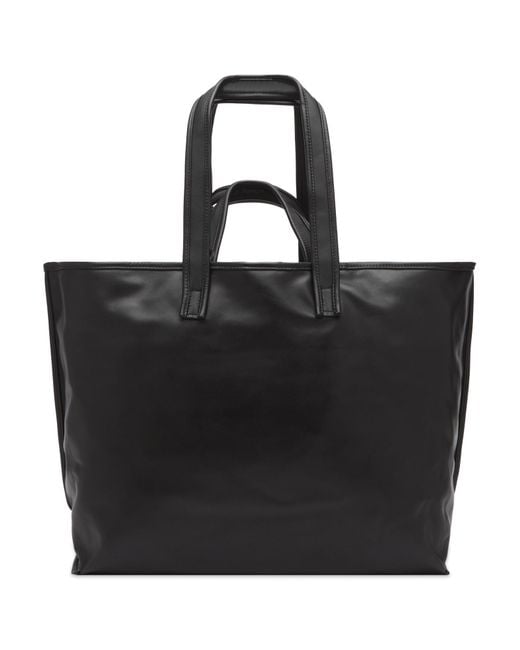Kassl Black Leather Tote Bag