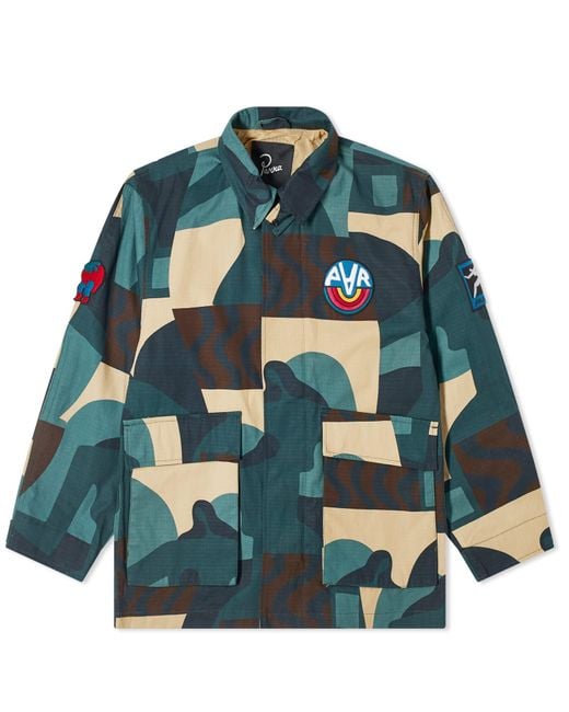 by Parra Blue Distorted Camo Jacket for men
