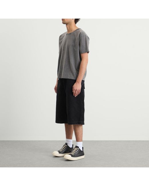 Entire studios Black Spar Denim Shorts for men