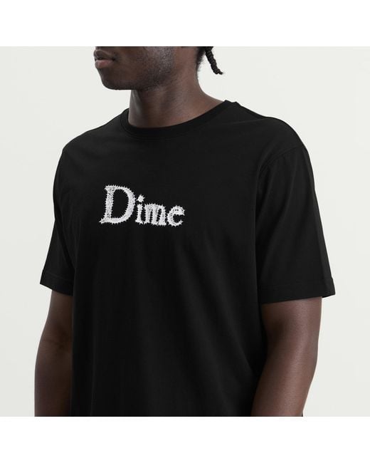 Dime Black Classic Spiked T-Shirt for men