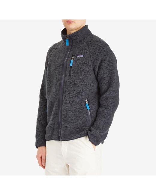 Patagonia Blue Retro Pile Fleece Jacket for men