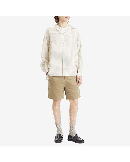 AMI Natural Elasticated Waist Cotton Shorts for men