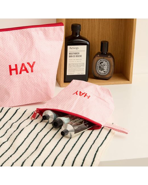 Hay Pink Candy Mono Wash Bag