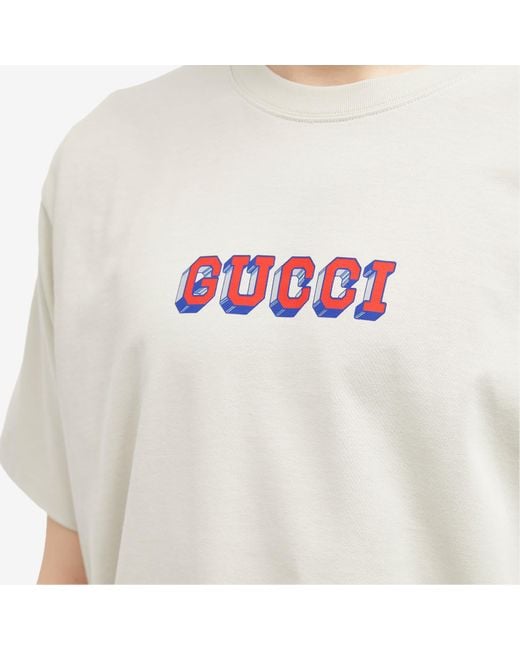 Gucci White Logo T-Shirt for men