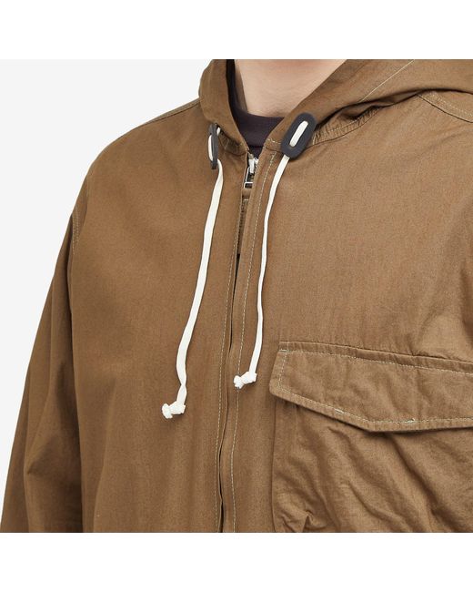 Universal Works Brown Broad Cloth Fistral Jacket for men