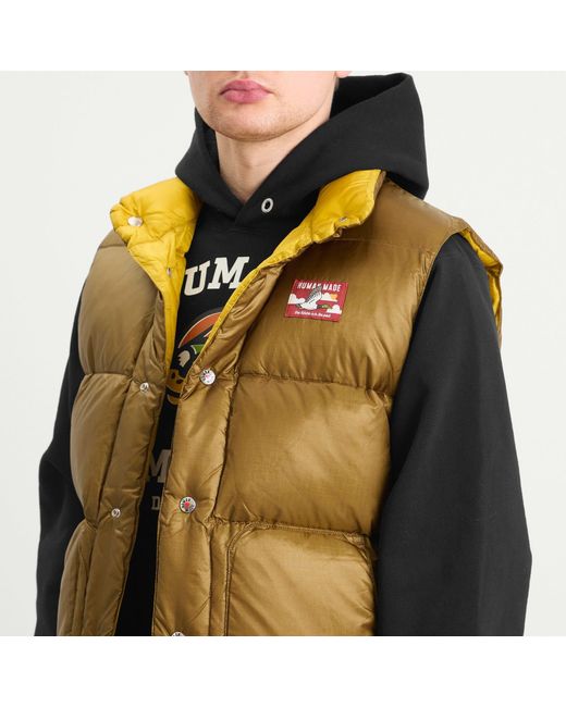 Human Made Brown Reversible Down Vest for men