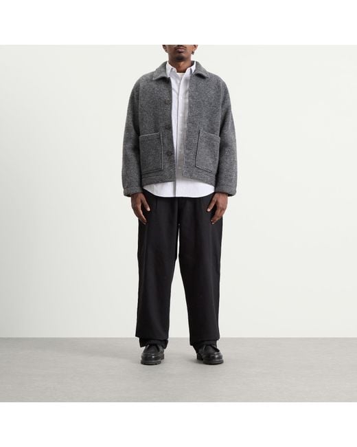 Universal Works Gray Wool Fleece Rams Jacket for men