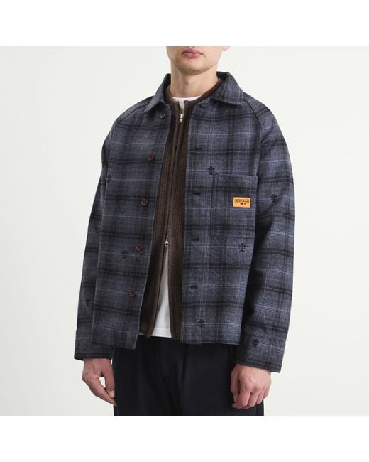 Service Works Blue Thistle Plaid Foh Jacket for men
