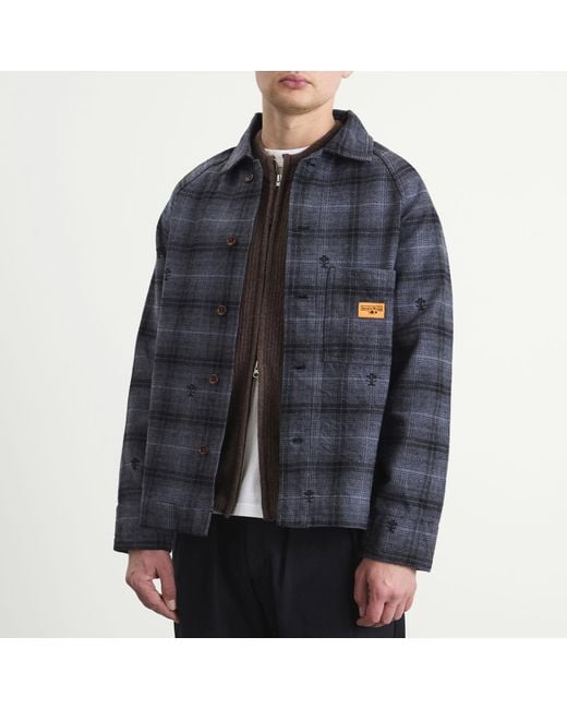 Service Works Blue Thistle Plaid Foh Jacket for men
