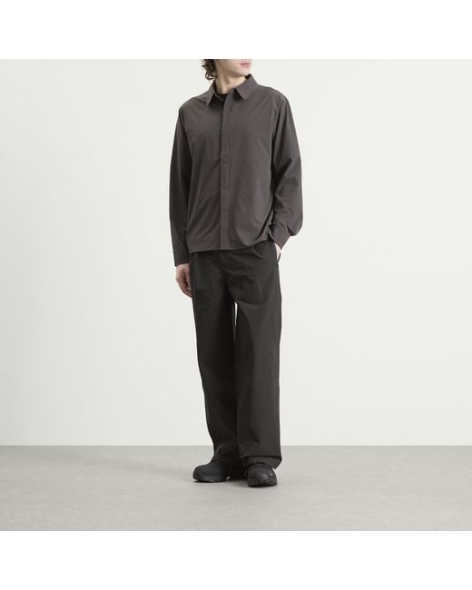 Hiking Patrol Gray Align Button Up Shirt for men