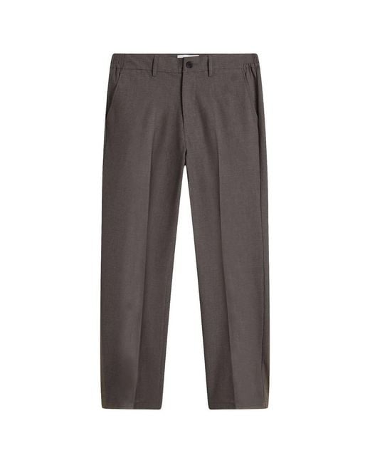 Wax London Gray Bayham Micro Puppytooth Trousers for men