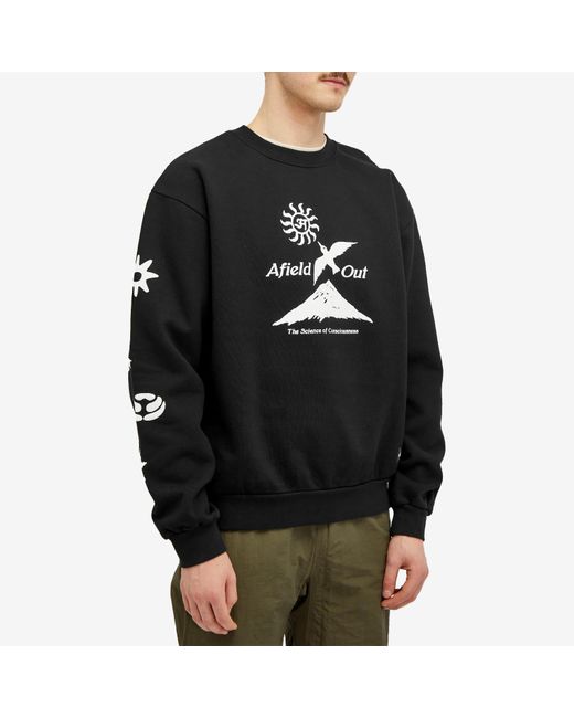 Afield Out Black Conscious Crew Sweat for men