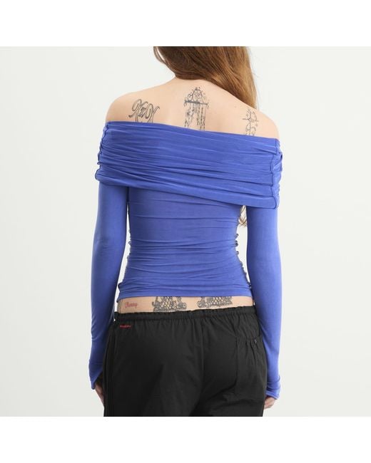 Peachy Den Blue The Kylie Cold Shoulder Top