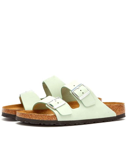 birkenstock arizona lime green