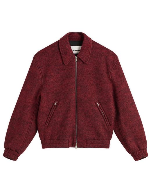 Jil Sander Purple Zip Up Bomber Jacket