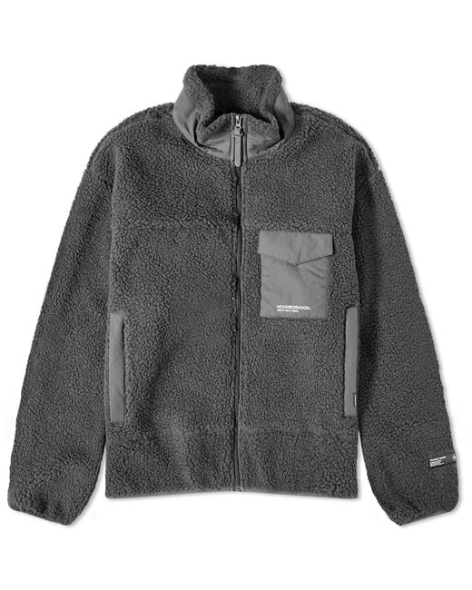 Neighborhood Gray Boa Fleece Jacket for men