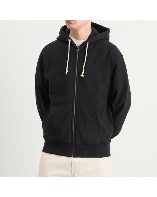 Champion Reverse Weave Fleece Zip Hoodie in Black for Men | Lyst UK