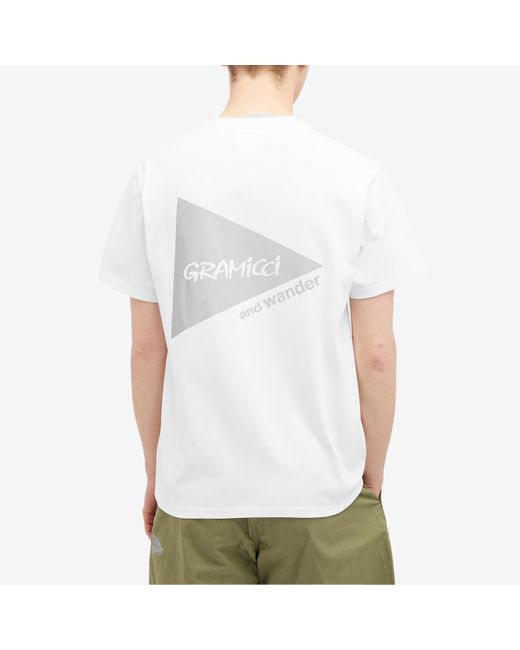 Gramicci White X And Wander Backprint T-Shirt for men