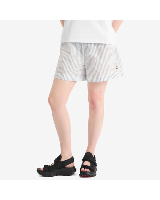 Moncler Blue Striped Shorts