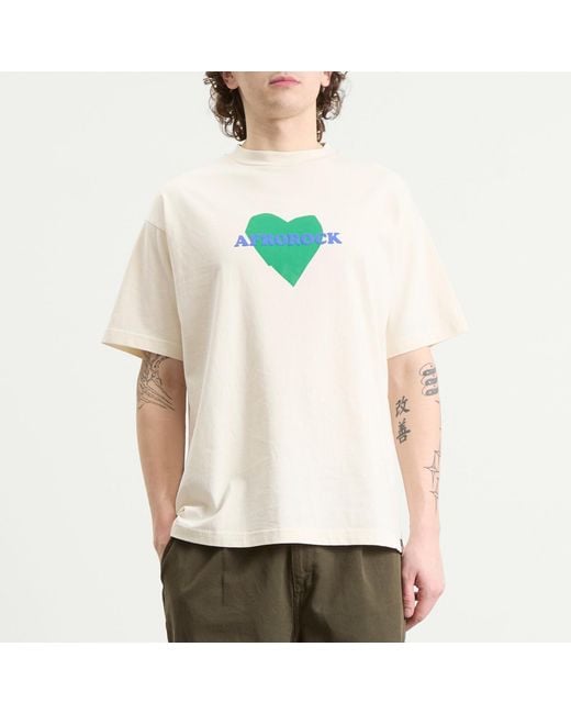TGB White Afro Rock Love T-Shirt for men