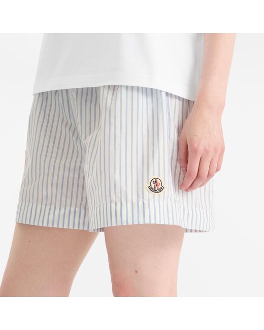 Moncler Blue Striped Shorts