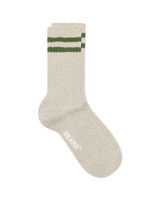 Beams Plus Gray Schoolboy Sock for men