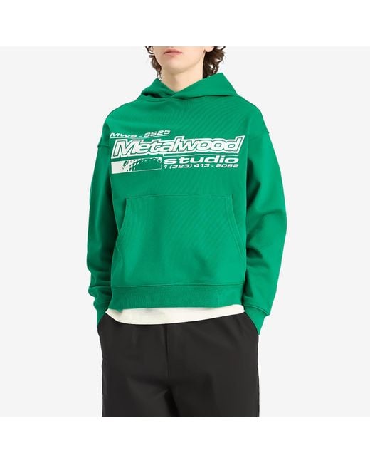 METALWOOD STUDIO Green La Brea Shop Hoodie for men