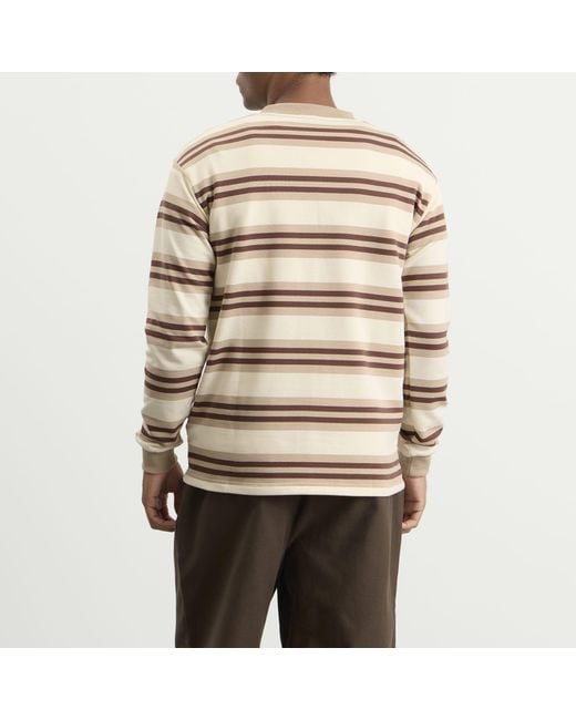 BOUND Natural Stripe Long Sleeve T-Shirt for men