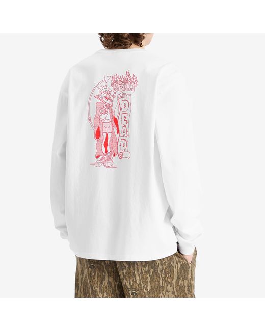 Brain Dead White Judgement Long Sleeve T-Shirt for men
