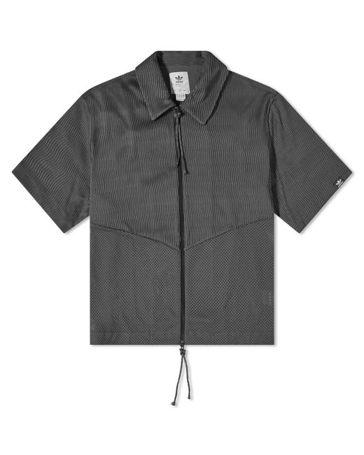 Adidas Black X Sftm Short Sleeve Zip Shirt for men
